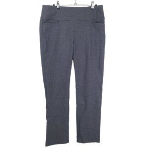 Apt. 9 Petite Size 12P Womens Gray Pants Stretch Pockets Straight Mid Rise
